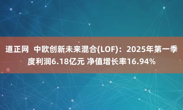 道正网  中欧创新未来混合(LOF)：2025年第一季度利润6.18亿元 净值增长率16.94%