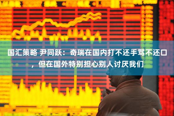 国汇策略 尹同跃：奇瑞在国内打不还手骂不还口，但在国外特别担心别人讨厌我们
