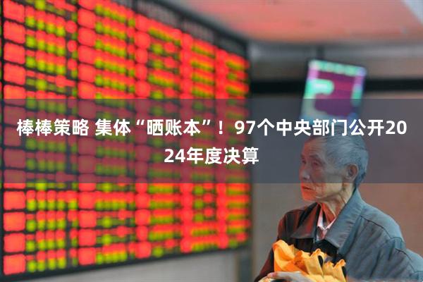 棒棒策略 集体“晒账本”！97个中央部门公开2024年度决算