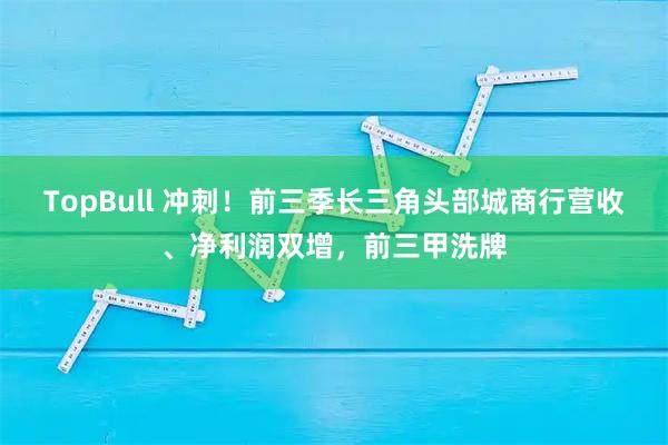 TopBull 冲刺！前三季长三角头部城商行营收、净利润双增，前三甲洗牌